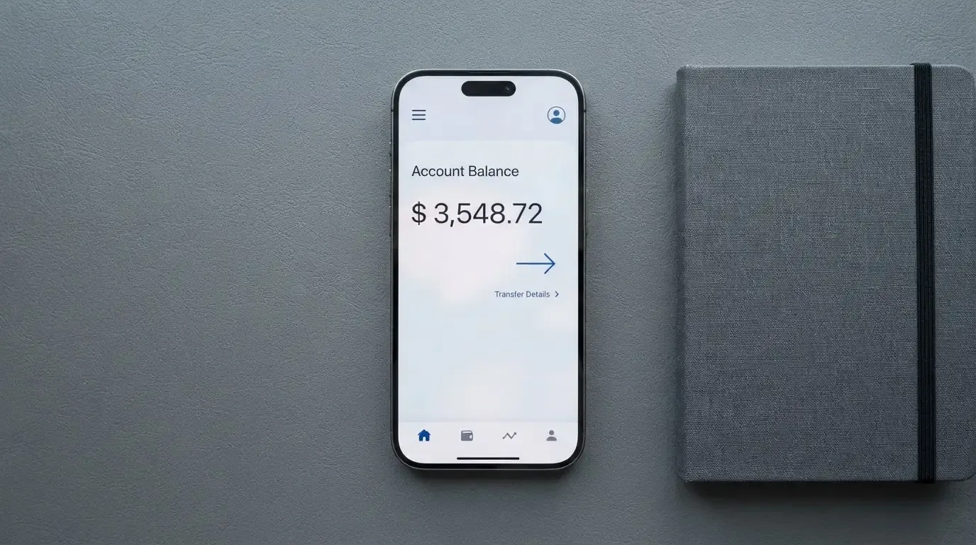 A phone showing a stablecoin transfer screen