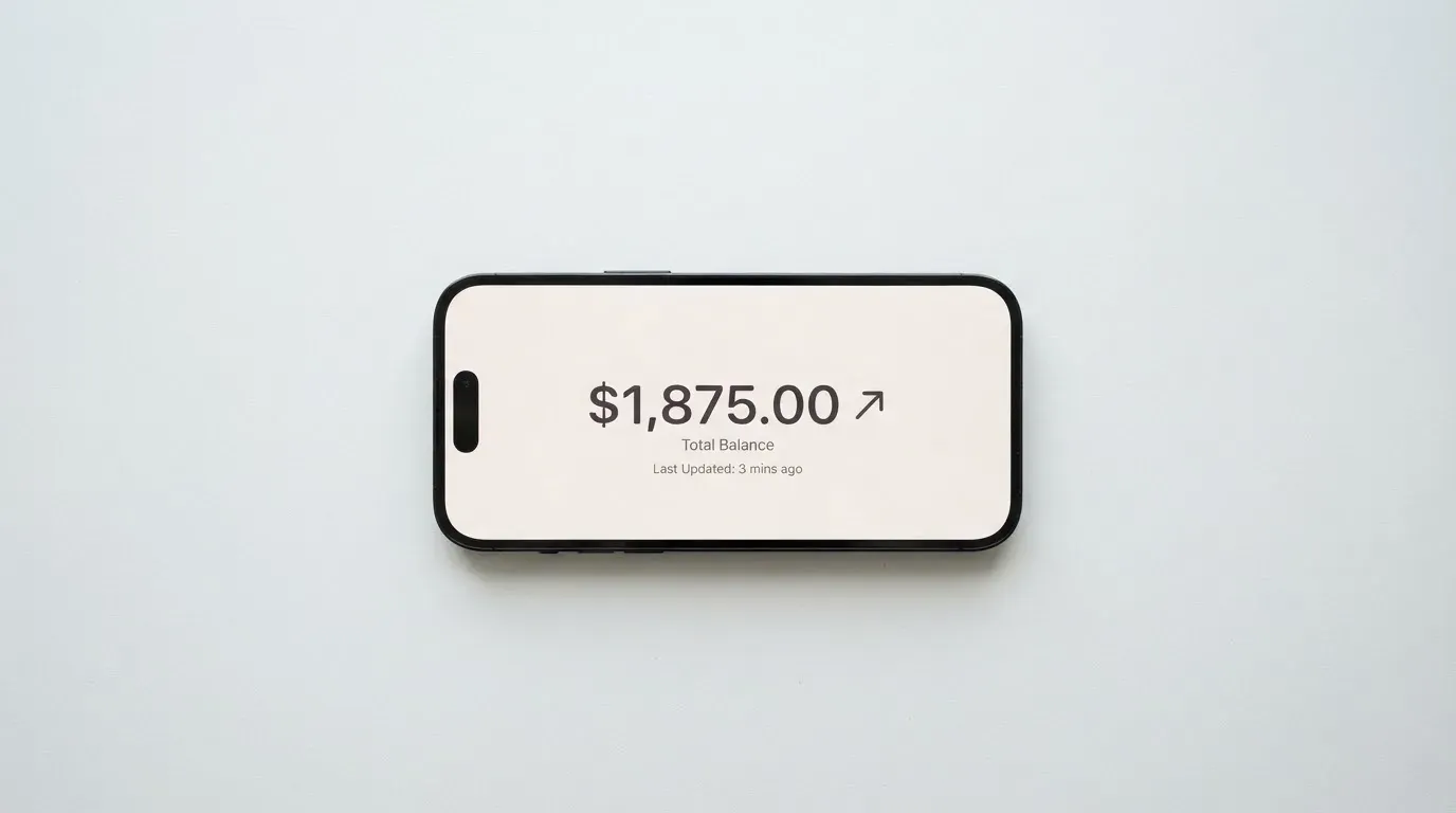 A phone showing a stablecoin transfer screen