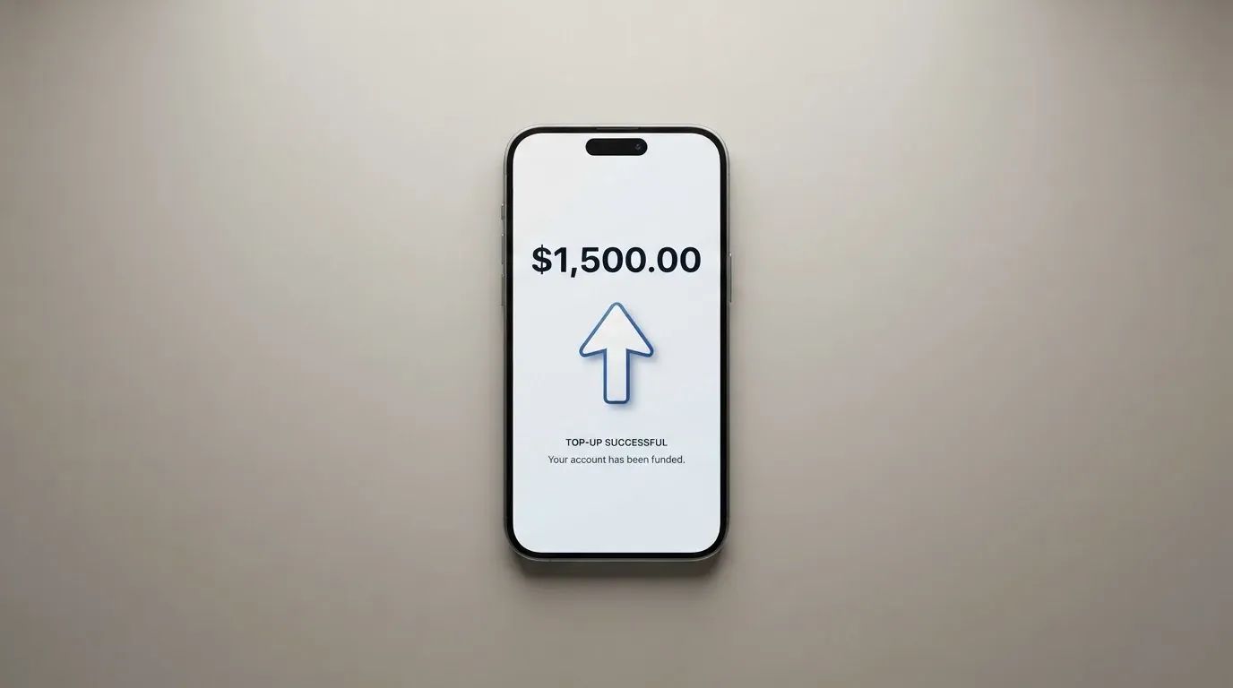 A phone showing a stablecoin transfer screen