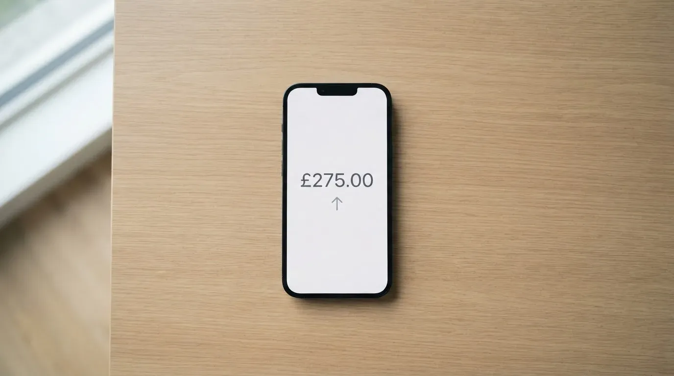 A phone showing a stablecoin transfer screen