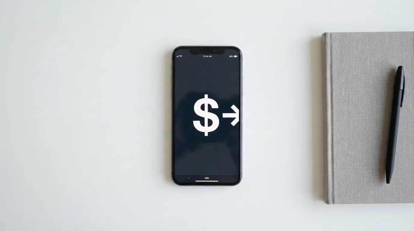 A phone showing a stablecoin transfer screen